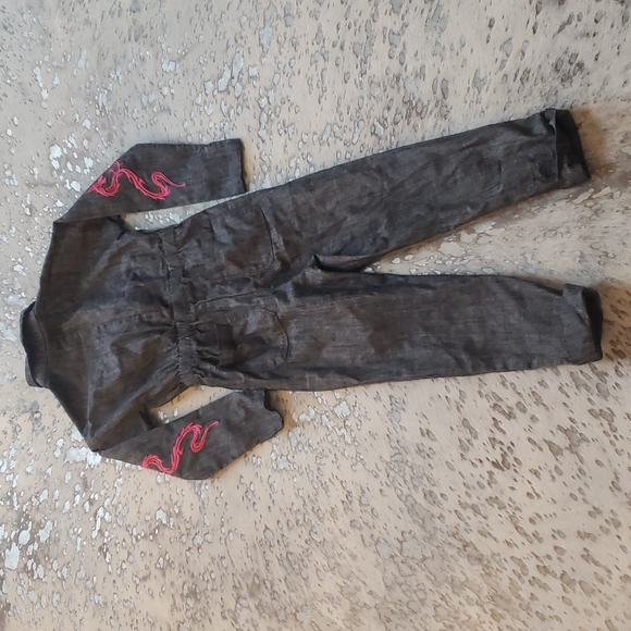 Disney Mulan Jumpsuit Sz5/6 Embroidered Studded - Picture 5 of 6